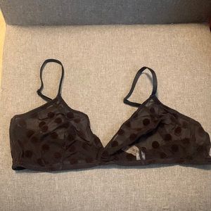 J. Crew polka dot sheer bralette